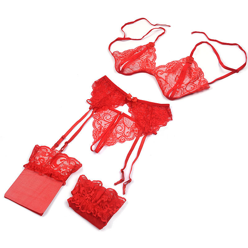 1 Set Women's Lace Lingerie, S - Sheer Mesh Bra 评论和价格
