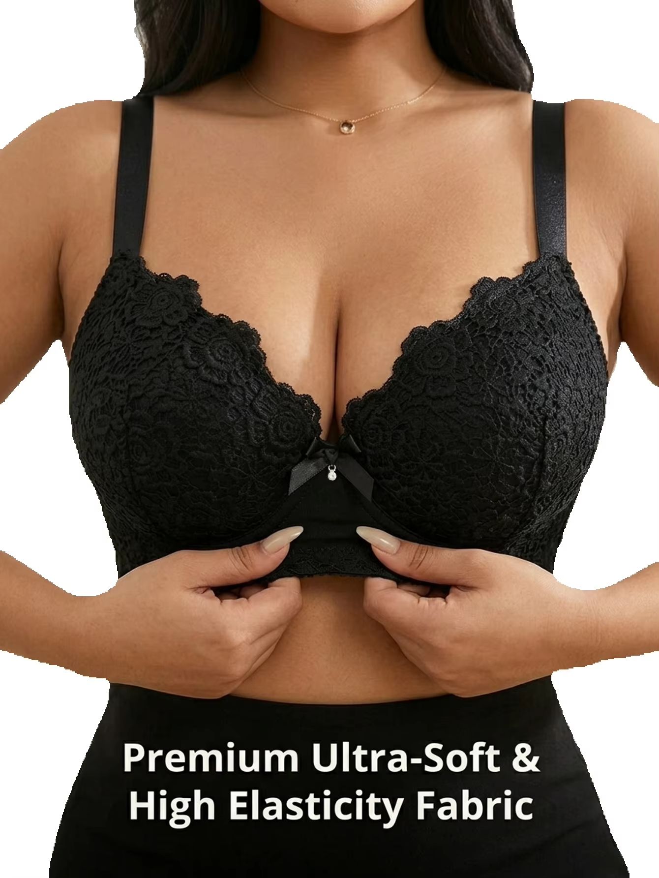 Women Plus Size Floral Push Up - Minimizer Bra Women 评论和价格