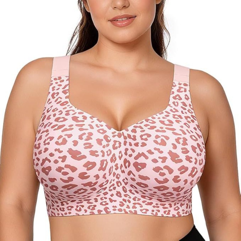 Leopard Jelly Bras No Underwir - Minimizer Bra Women 评论和价格