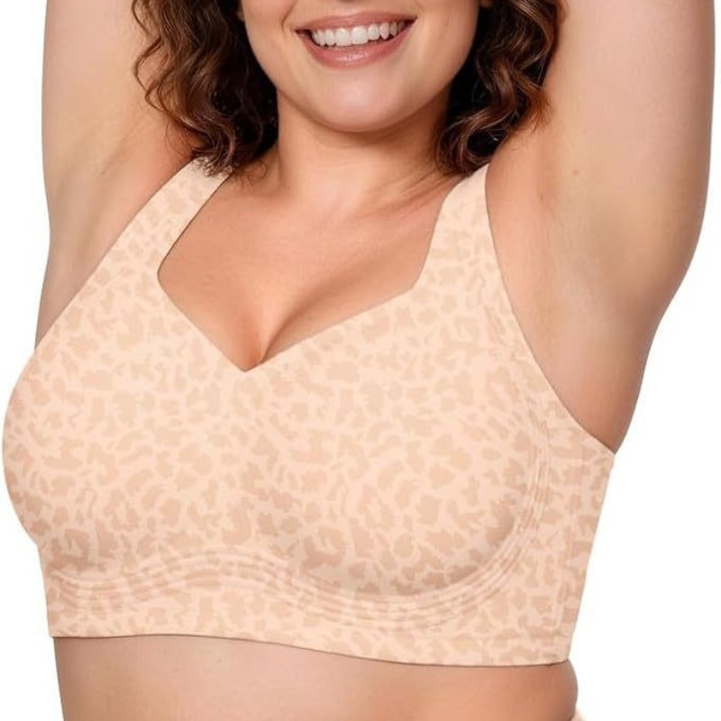 Leopard Jelly Bras No Underwir - Minimizer Bra Women 评论和价格