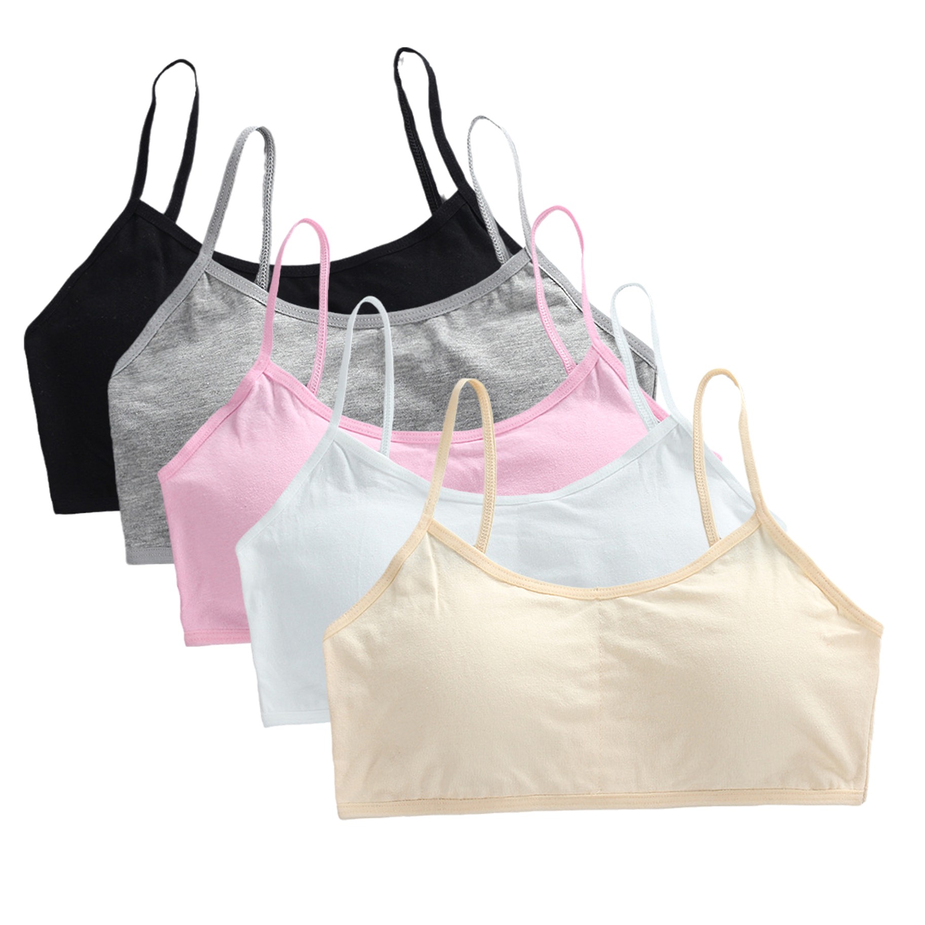5pcs Teenage Girls Cotton Trai - Cotton Bra Everyday 评论和价格