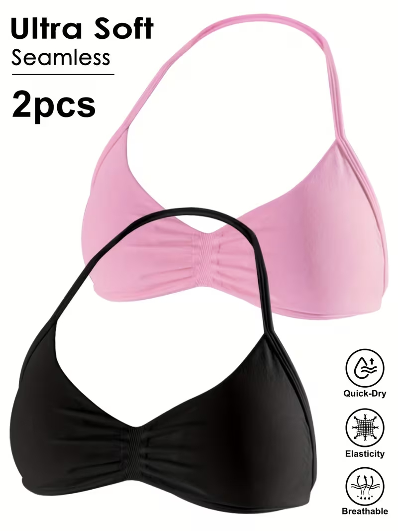 2pcs Seamless Sexy Open Back G - Minimizer Bra Women 评论和价格